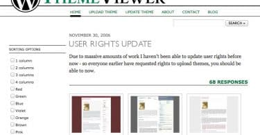 The WordPress Theme Viewer v roce 2007