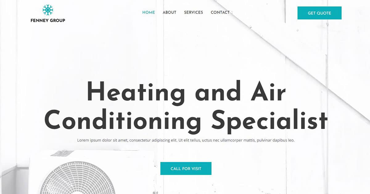 Náhled designu Heating And A/C Technician