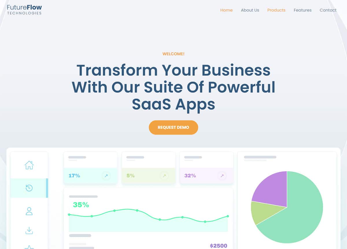 Náhled designu SaaS App Company