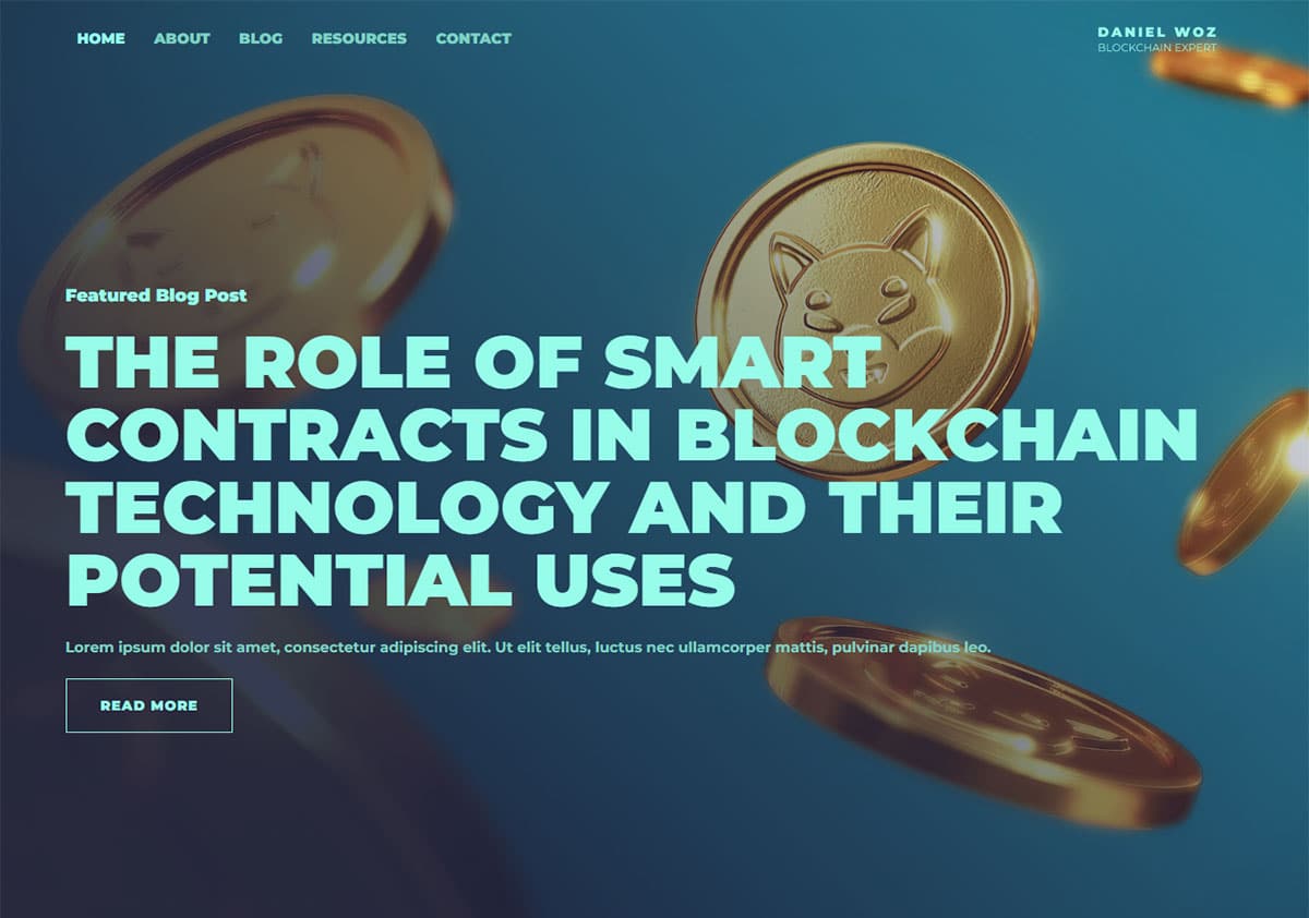 Náhled designu Blockchain Technology