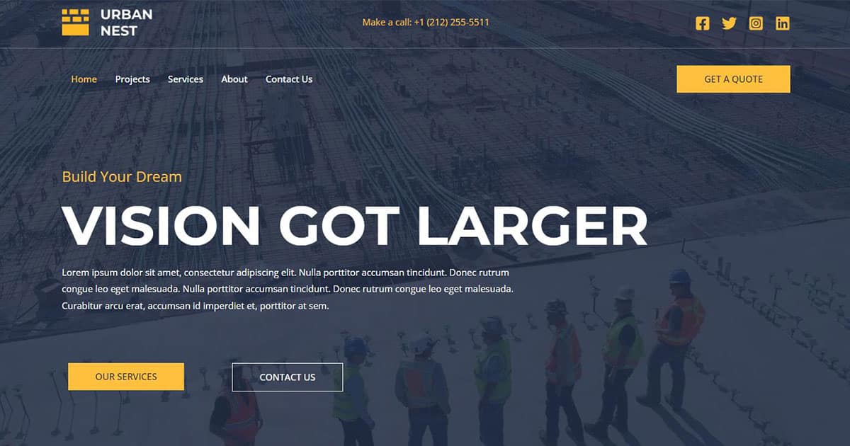Náhled designu Construction Company