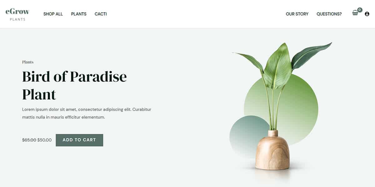 Náhled designu eGrow Plants