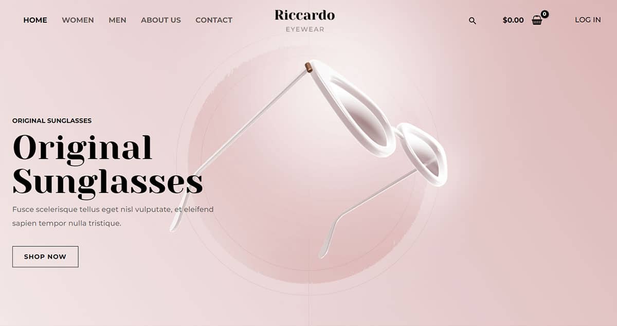 Náhled designu Eyewear Store
