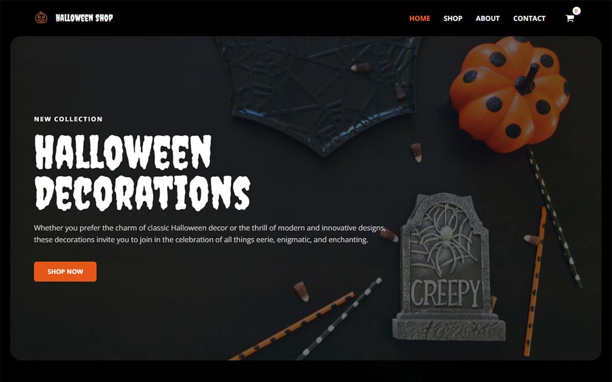 Náhled designu Halloween Shop