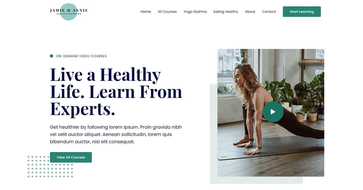 Náhled designu Online Health Coach