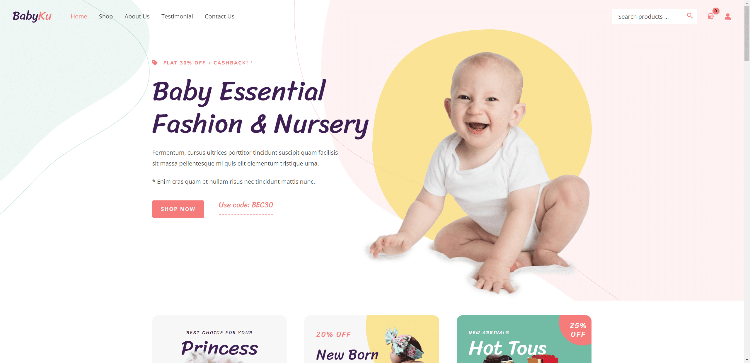 Náhled designu Baby Store