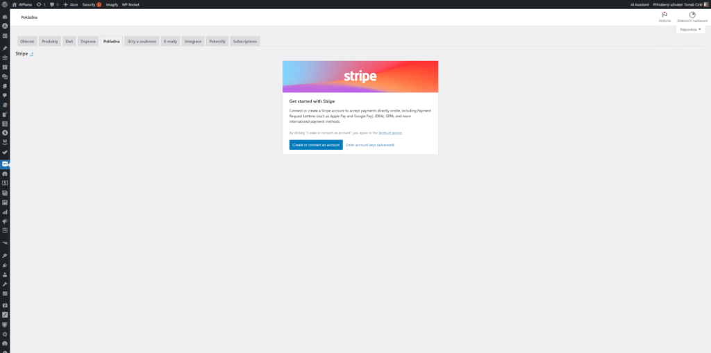 Instalace Stripe do WooCommerce