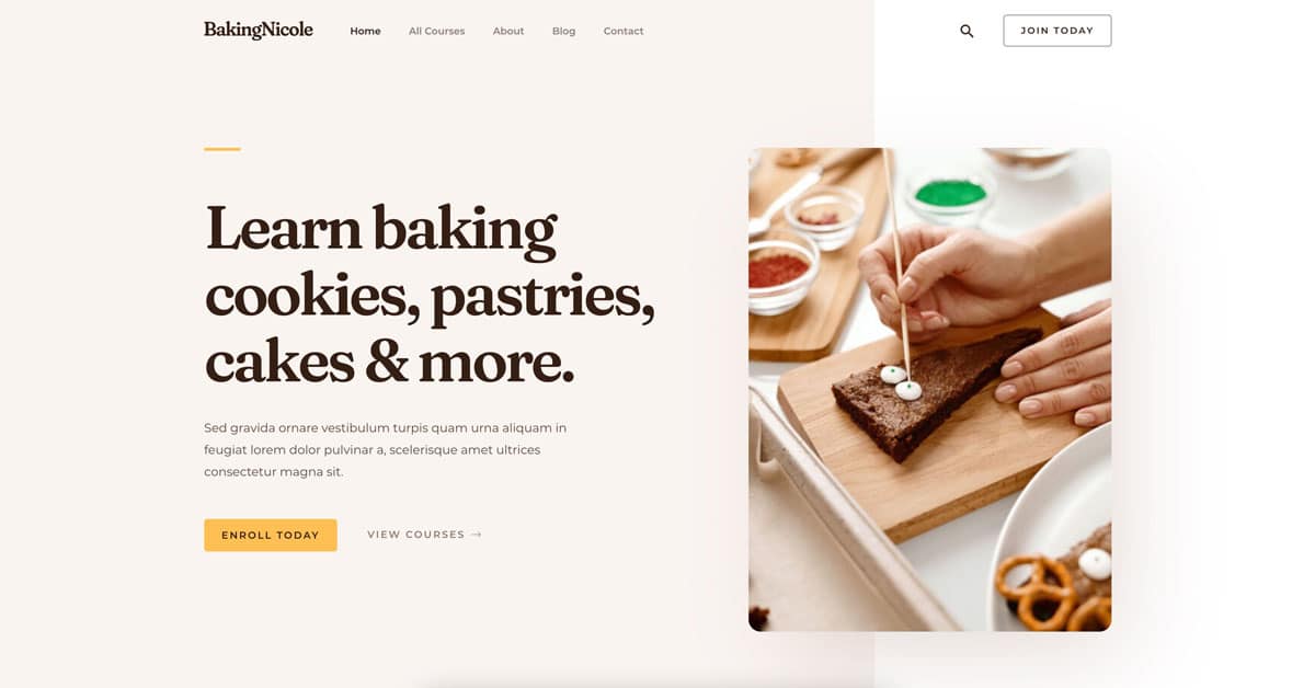 Náhled designu Learn Baking