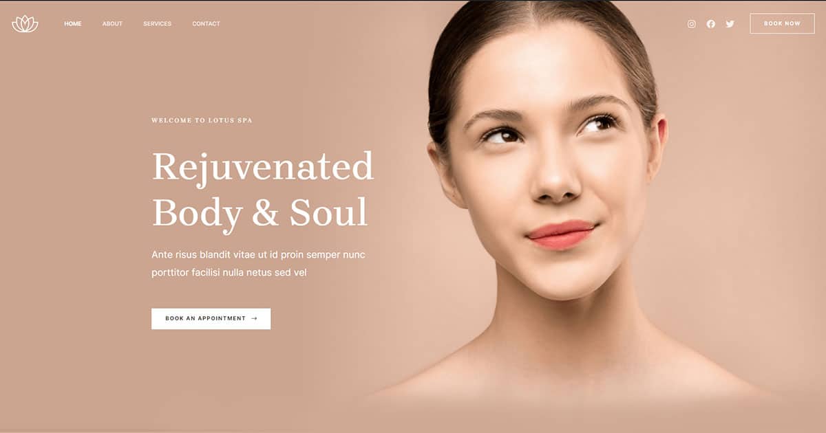 Náhled designu Lotus Spa