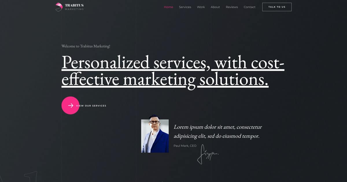Náhled designu Marketing Firm