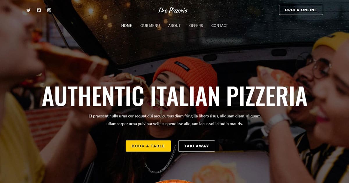Náhled designu The Pizzeria