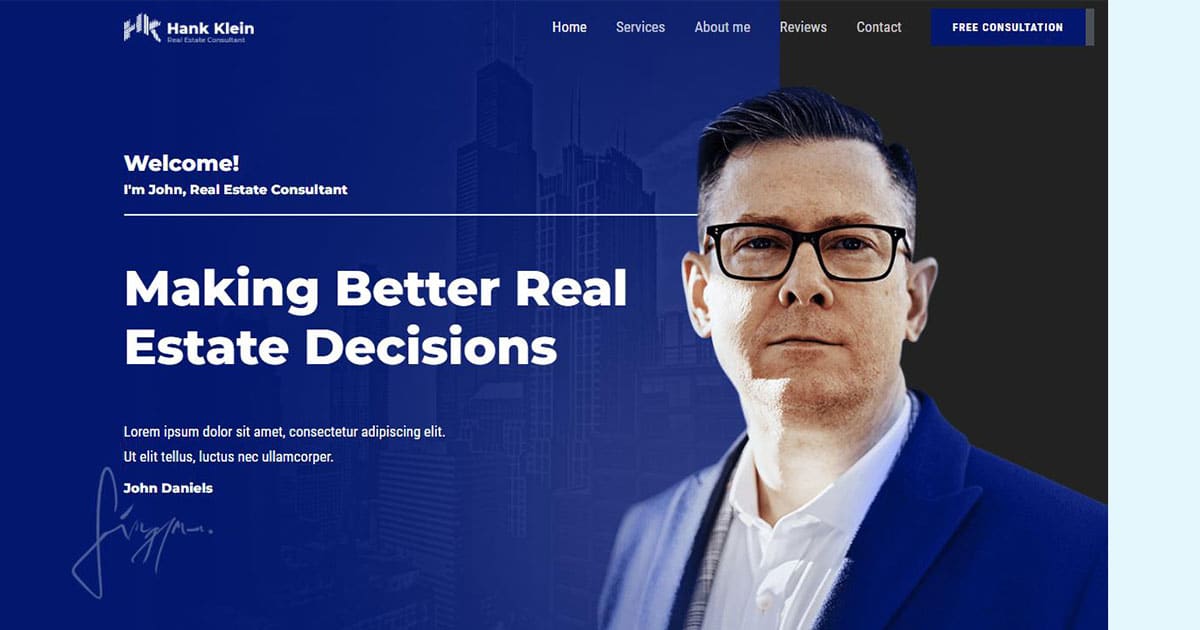 Náhled designu Real Estate Consultant