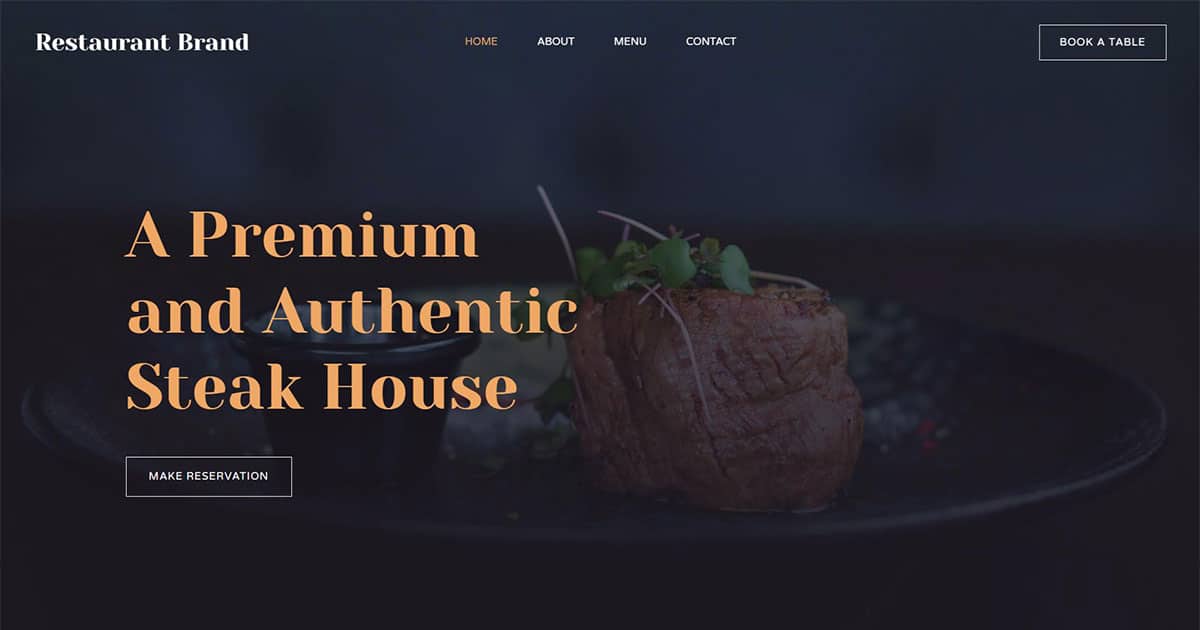 Náhled designu Steak House