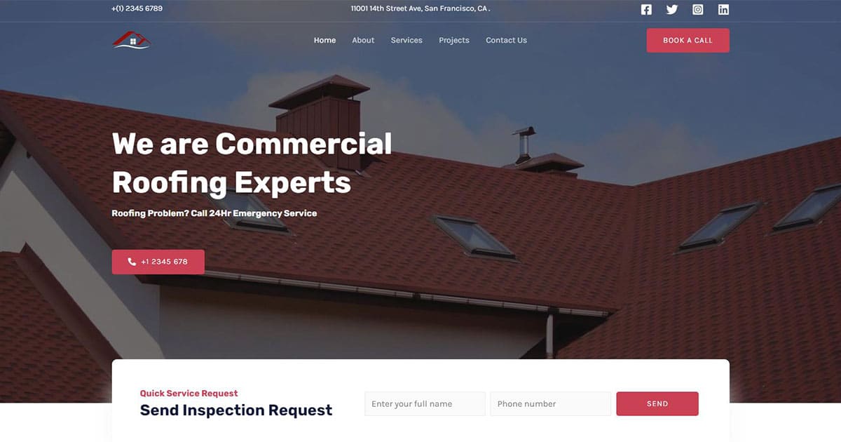 Náhled designu Roofing Agency