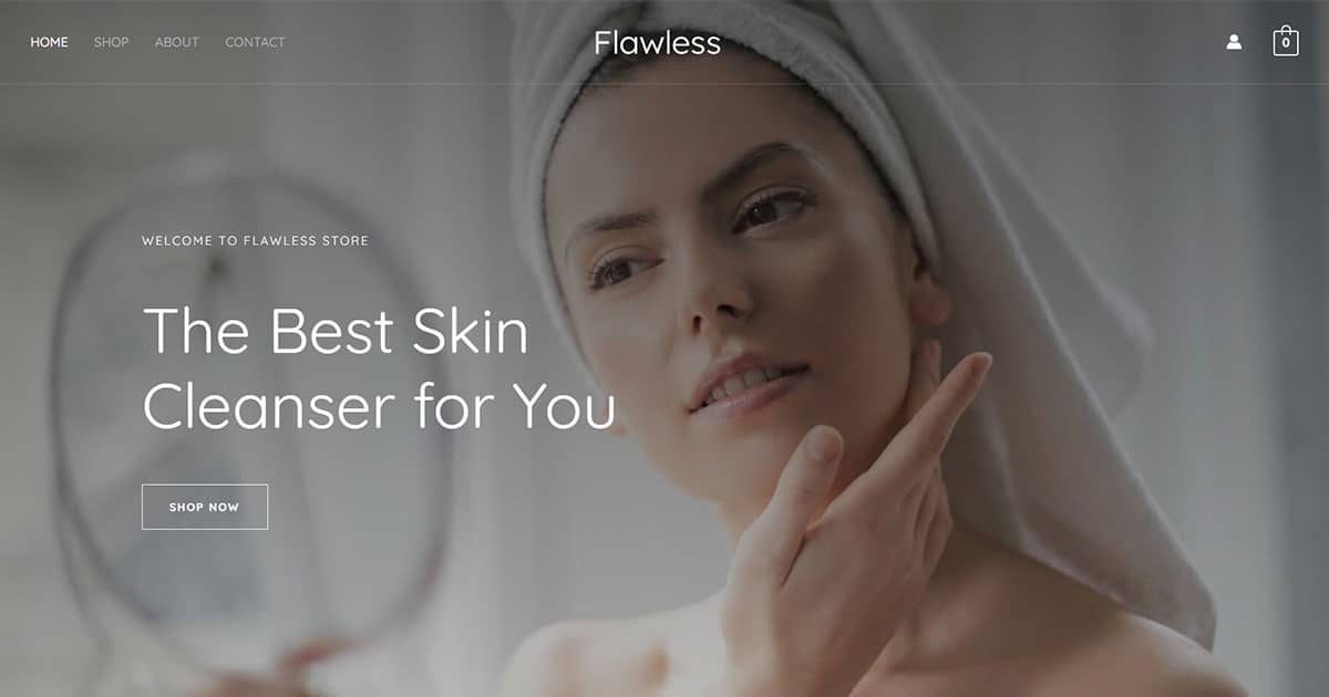 Náhled designu Skin Cleanser Store
