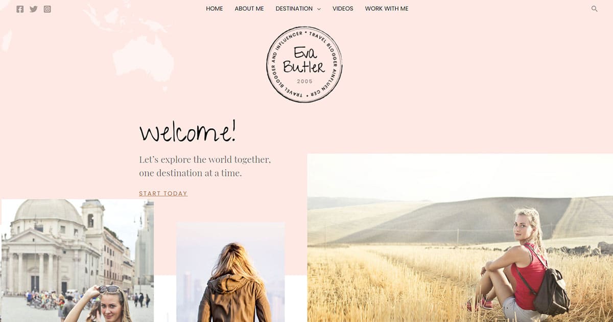 Náhled designu Travel Blogger & Influencer