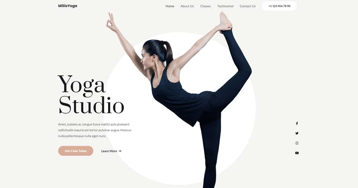 Náhled designu Yoga Studio