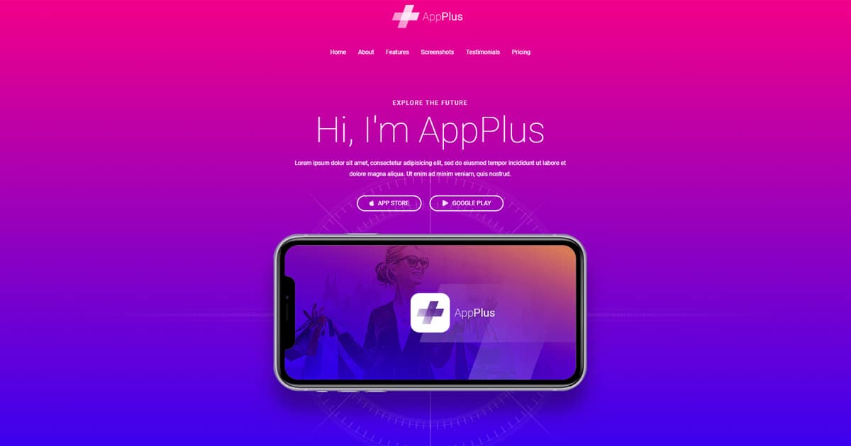 Náhled designu AppPlus