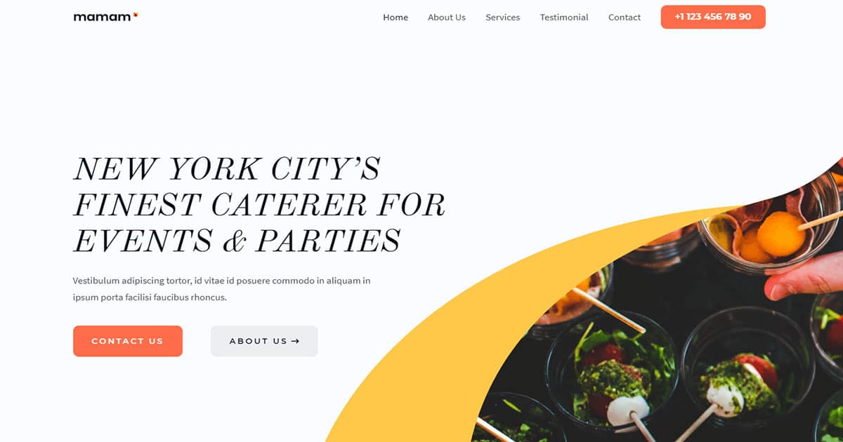 Náhled designu Catering & Events
