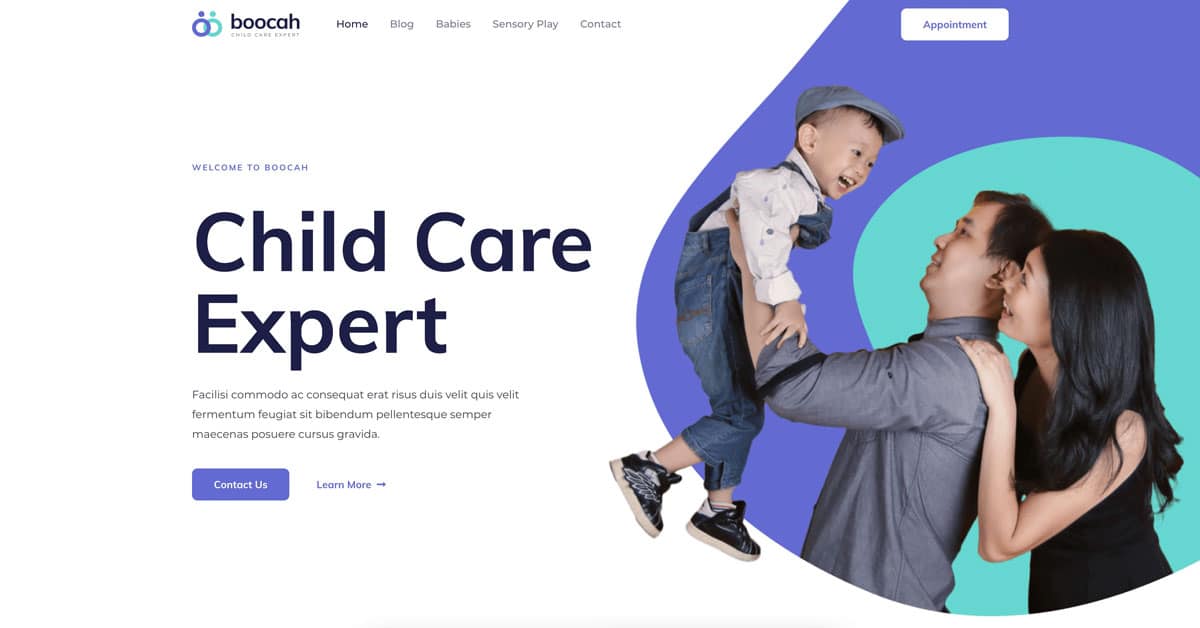 Náhled designu Child Care Blog