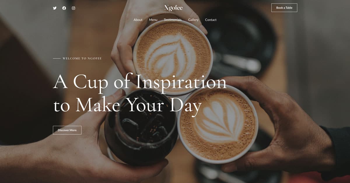 Náhled designu Coffee Shop