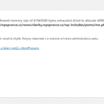 Jak ve WordPress opravit chybu vyčerpání limitu php paměti