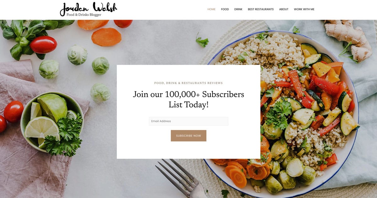 Náhled designu Food & Drinks Blogger