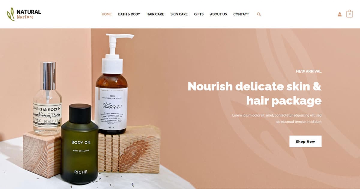 Náhled designu Beauty Products Store