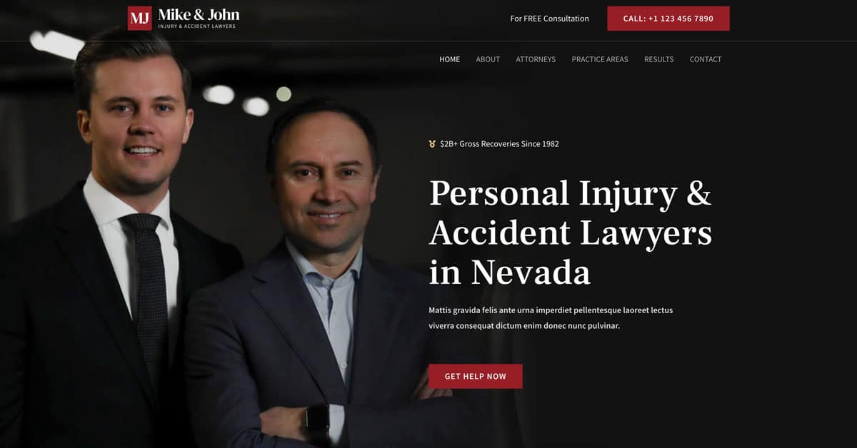 Náhled designu Injury and Accident Lawyer