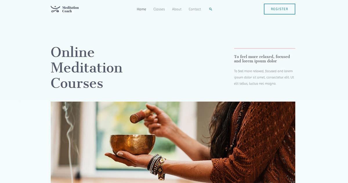Náhled designu Meditation Courses