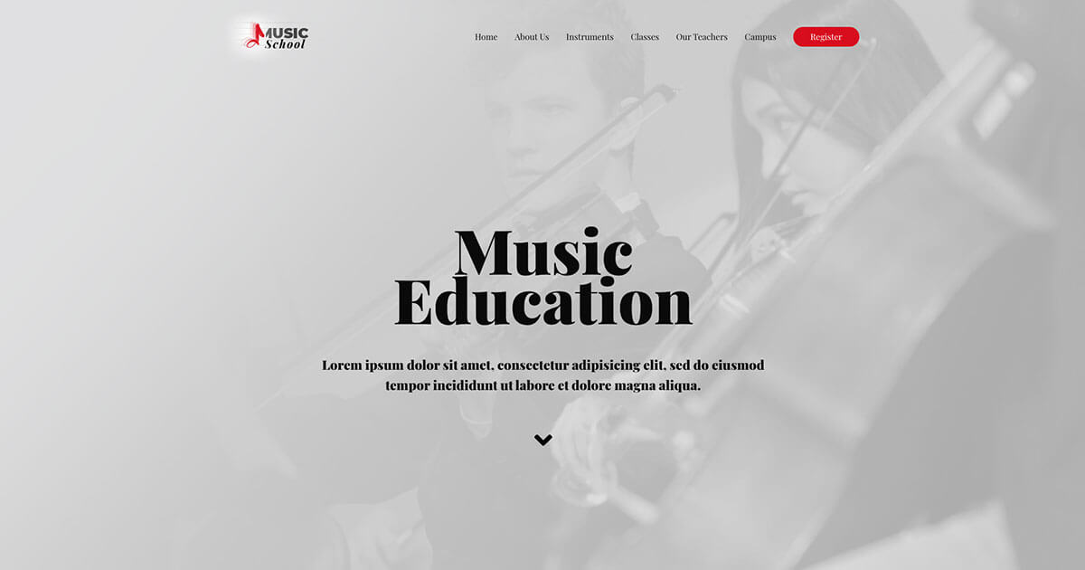 Náhled designu Music Education