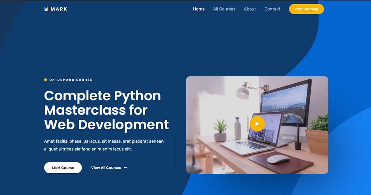 Náhled designu Online Programming Course