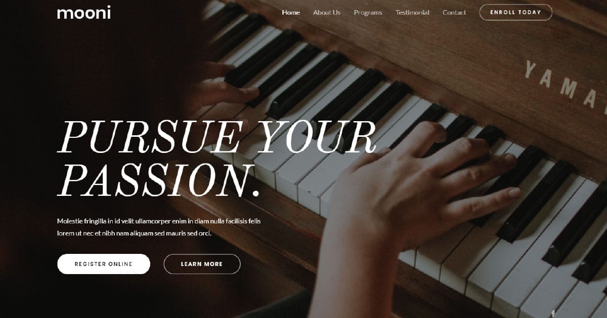 Náhled designu Piano Tutor