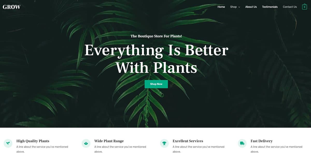 Náhled designu Plant Shop