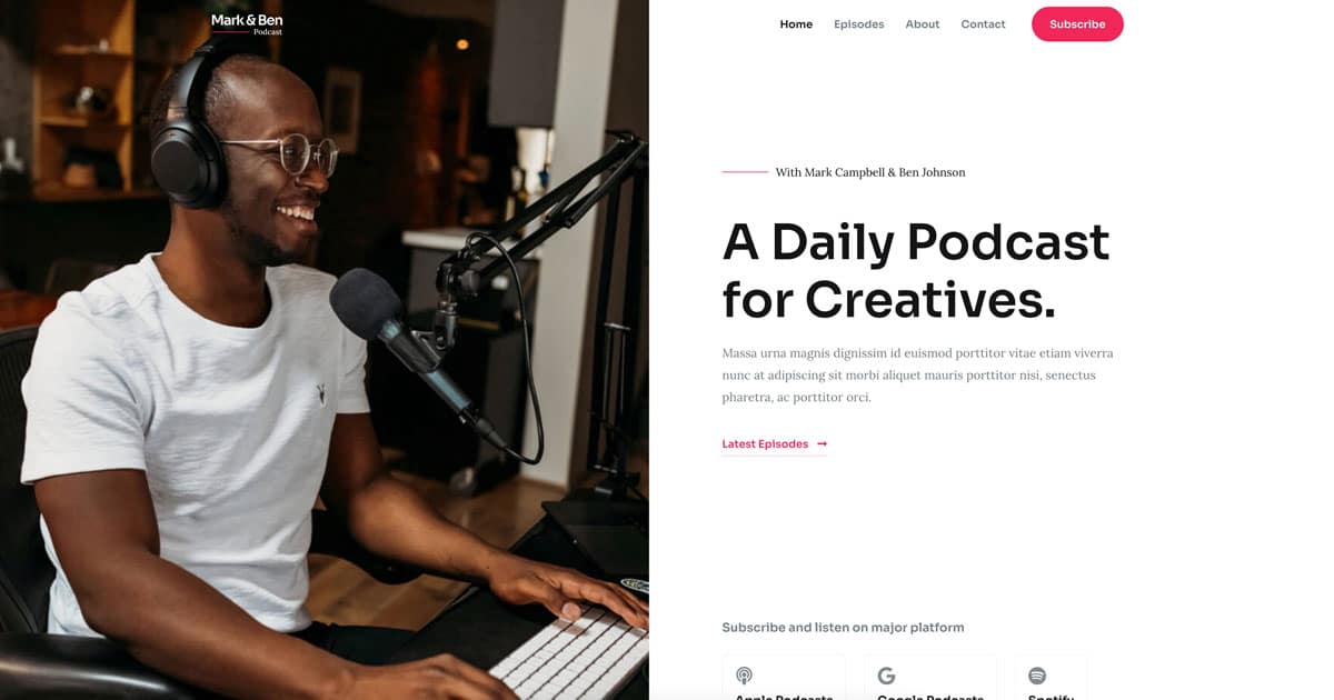 Náhled designu Creative Podcaster