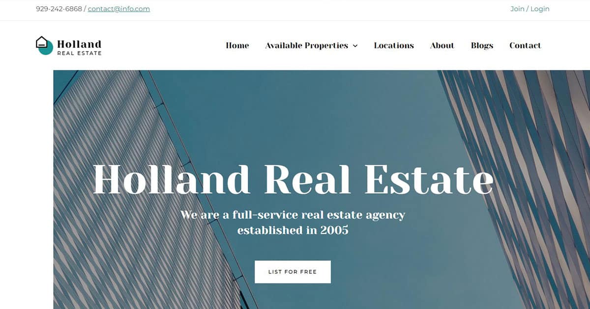 Náhled designu Real Estate Agency