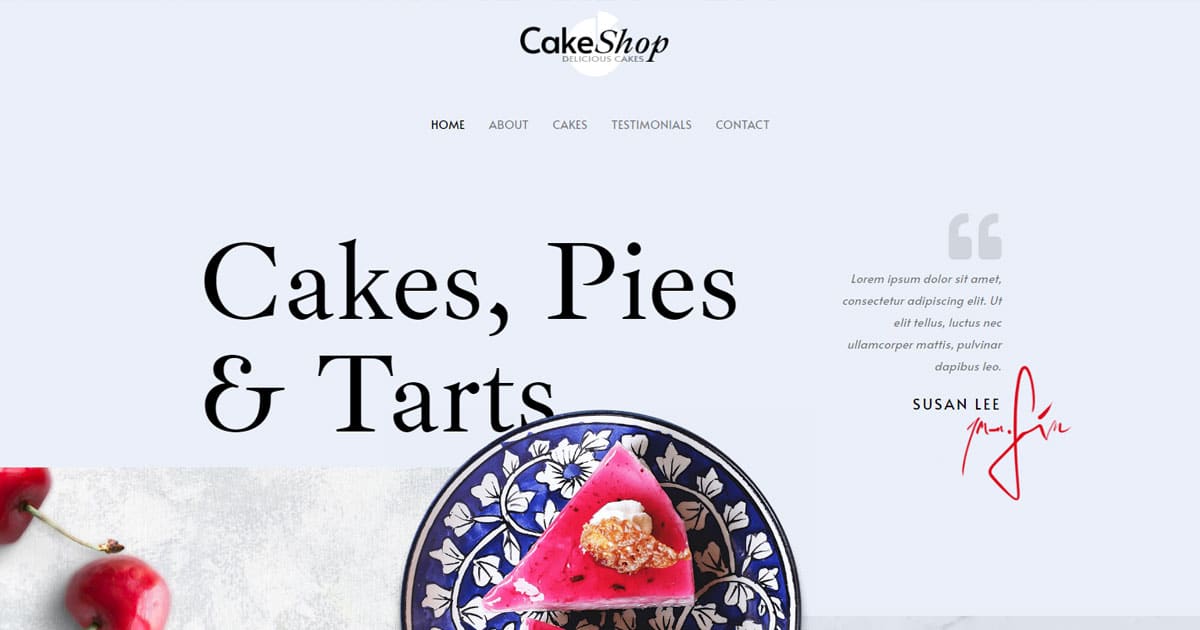 Náhled designu Cake Shop