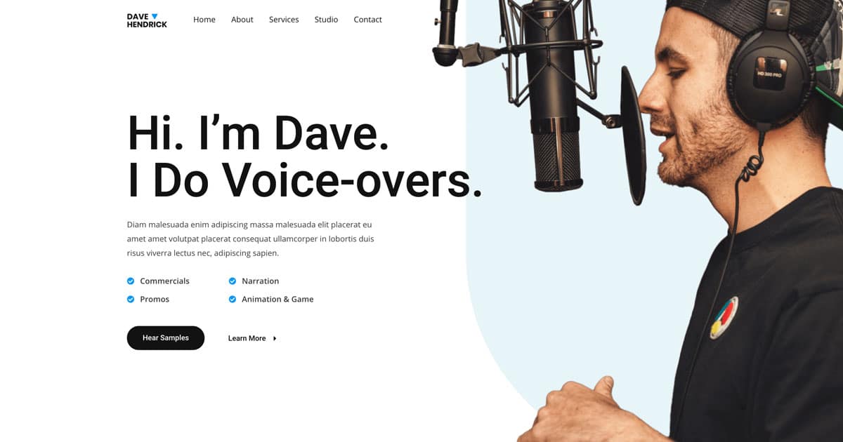 Náhled designu Freelance Voice-over Artist