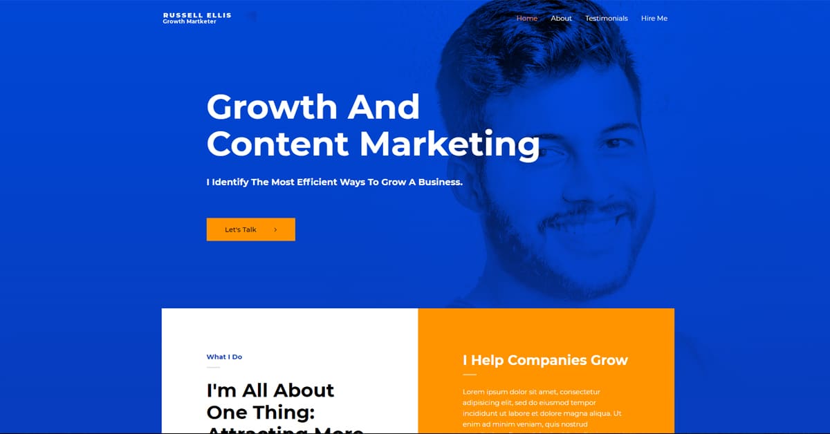 Náhled designu Growth Marketer