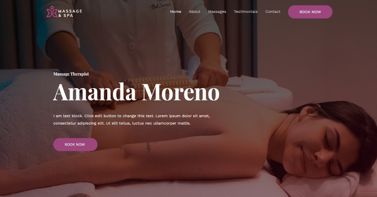 Náhled designu Massage Therapist