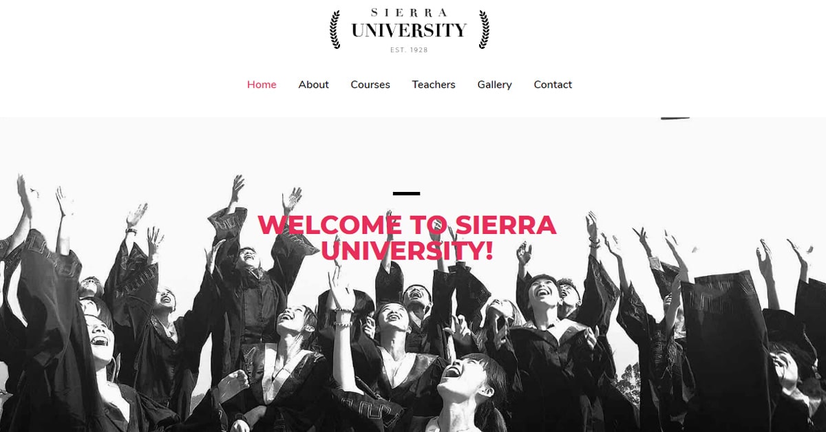 Náhled designu University