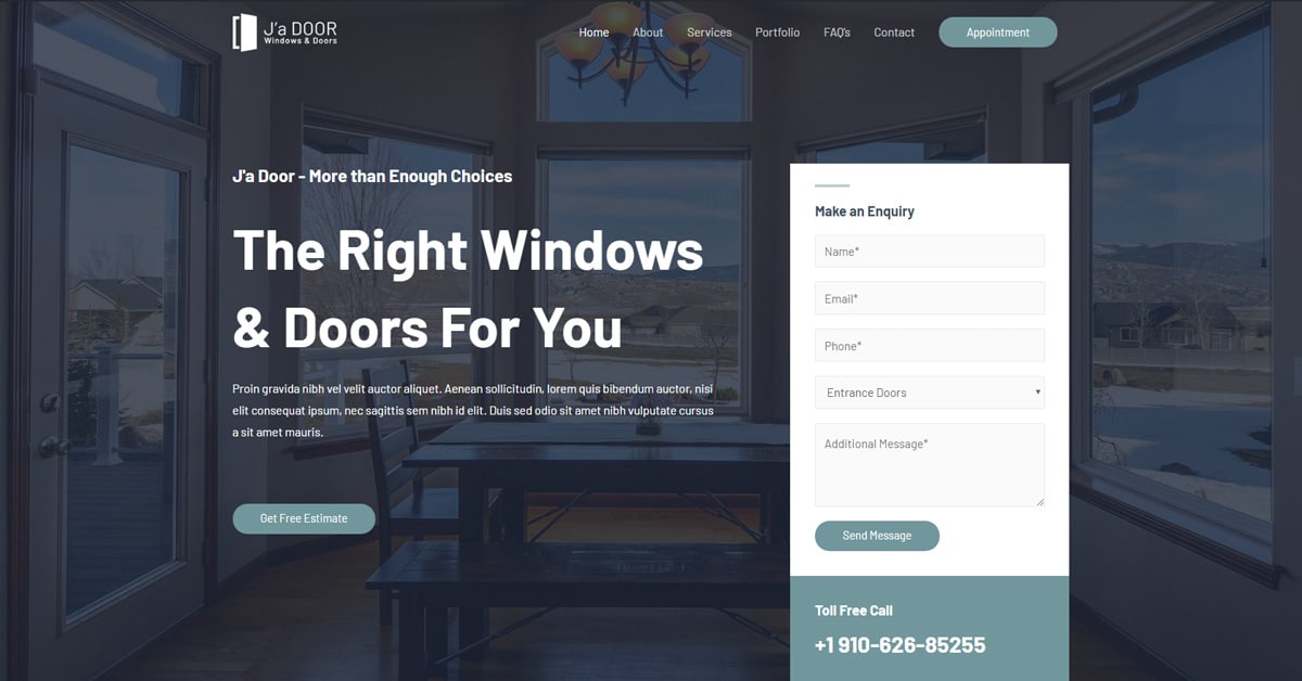 Náhled designu Windows & Doors Services