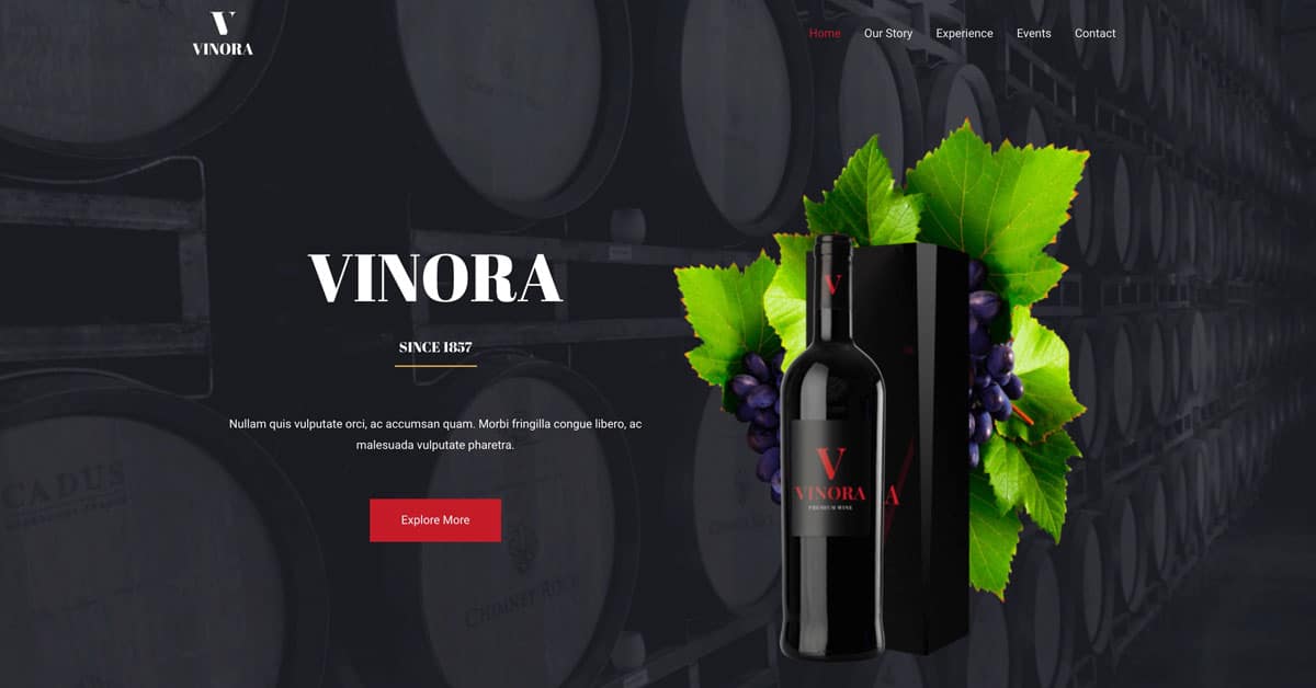 Náhled designu Winery