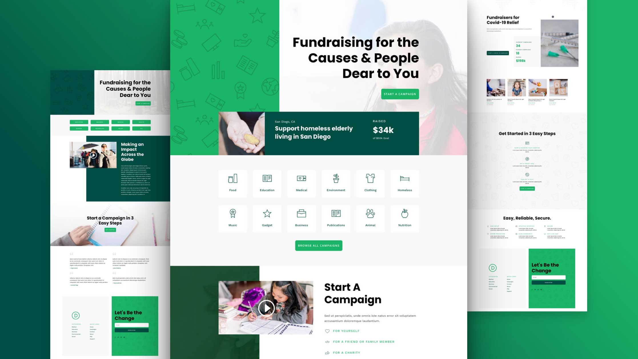 Náhled designu Crowdfunding