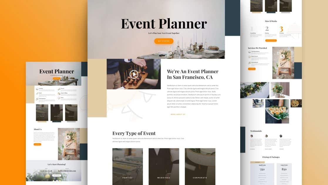 Náhled designu Event Planner