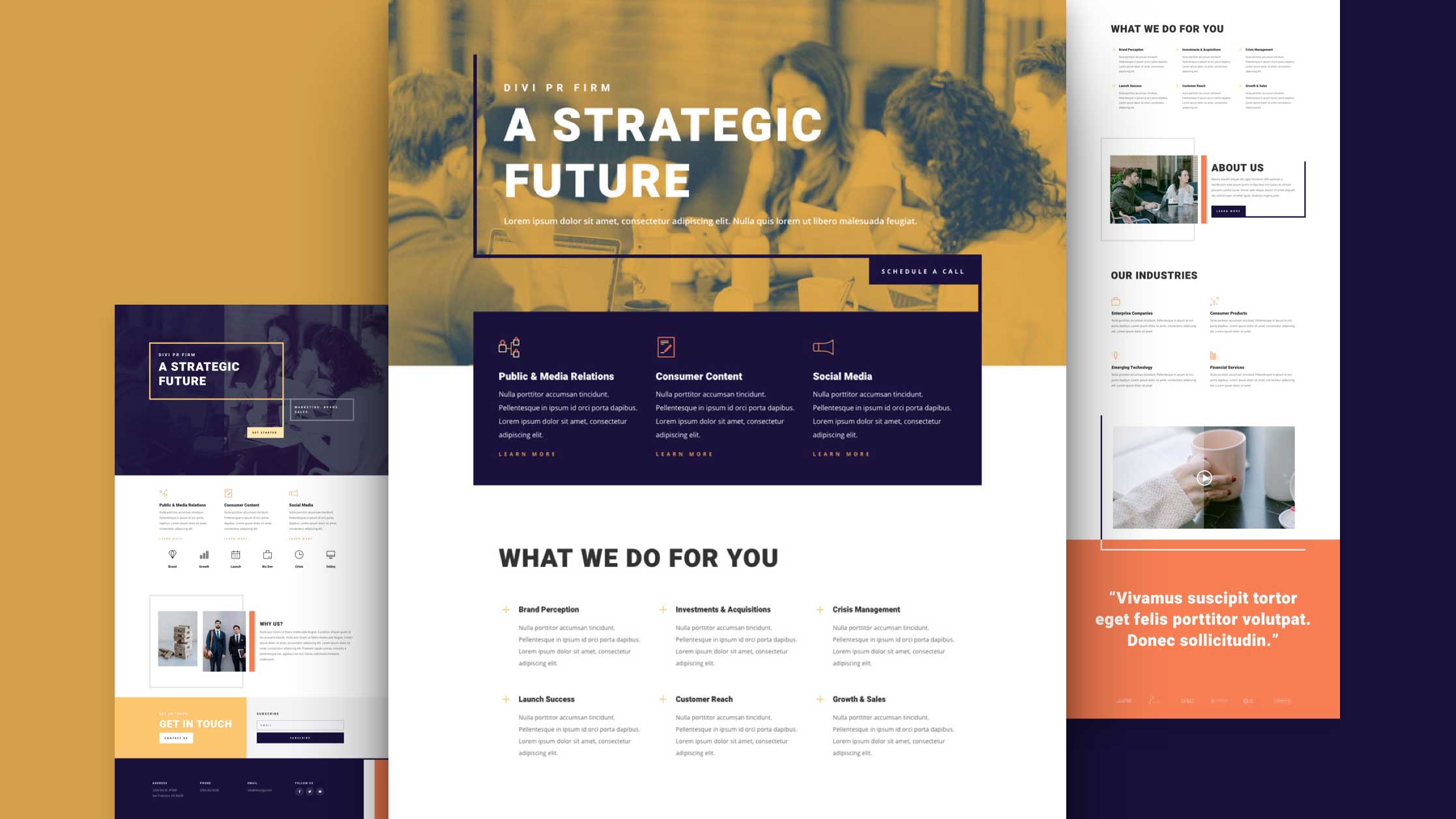 Náhled designu PR Firm