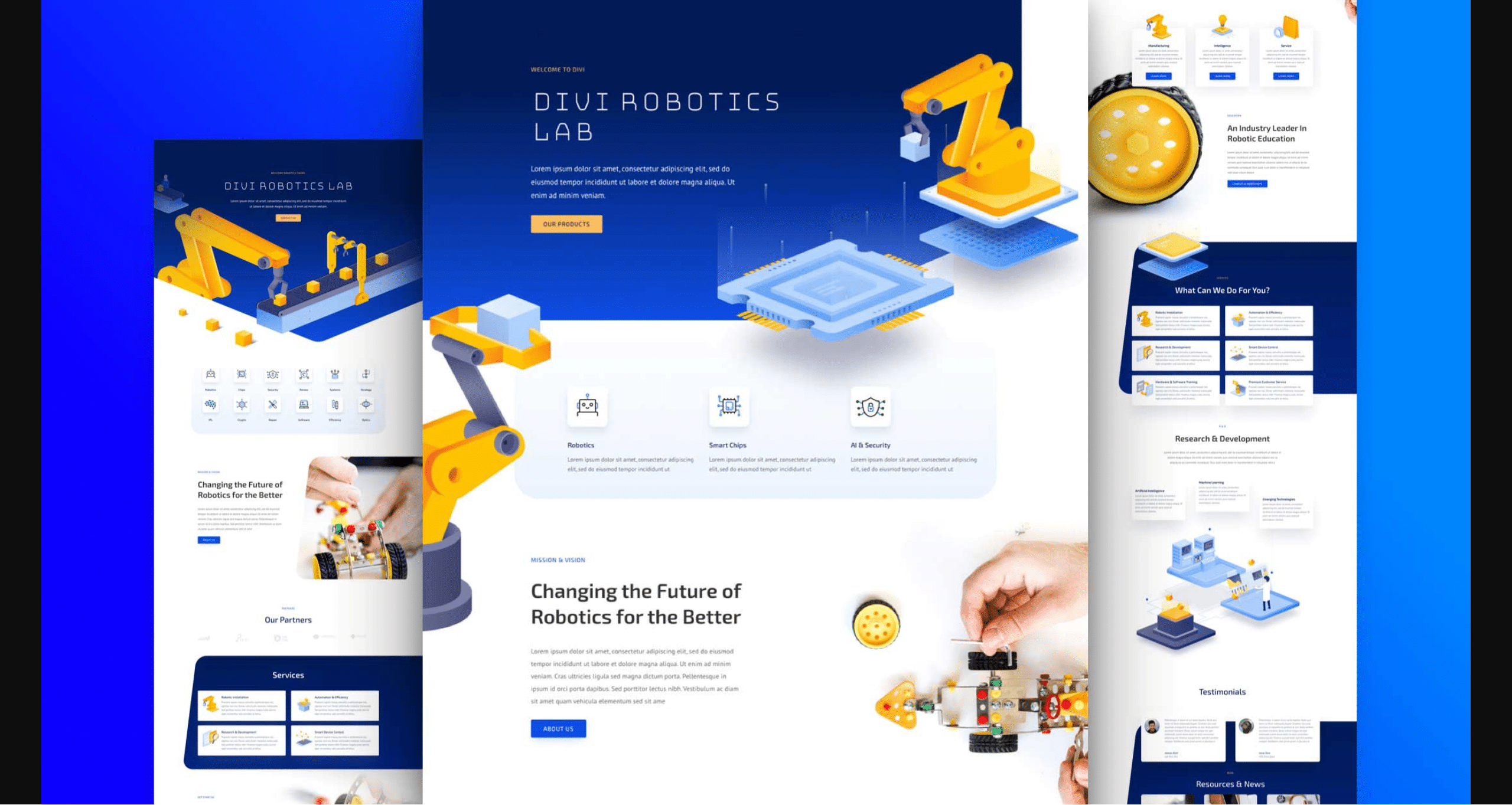 Náhled designu Robotics