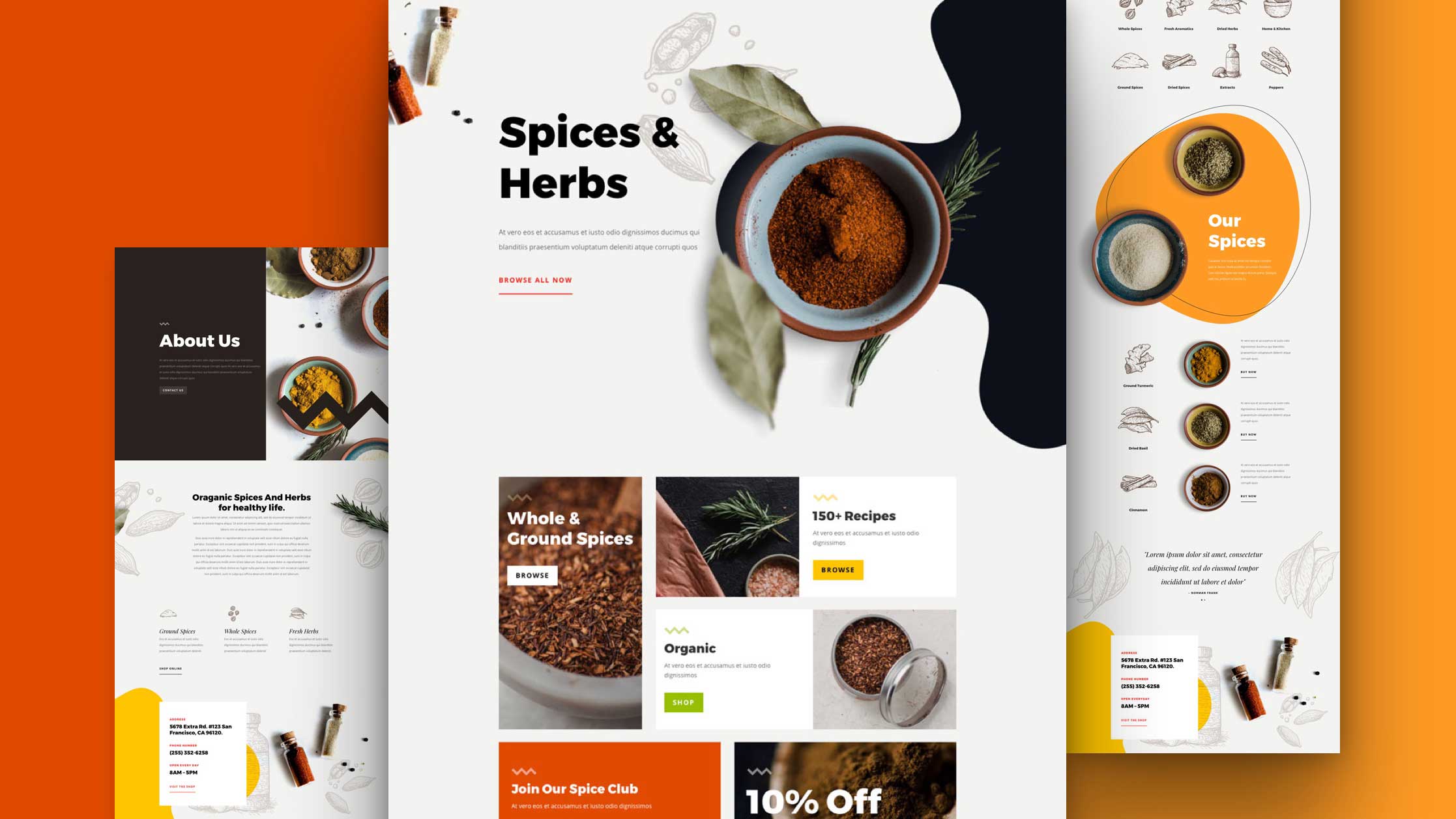 Náhled designu Spice Shop