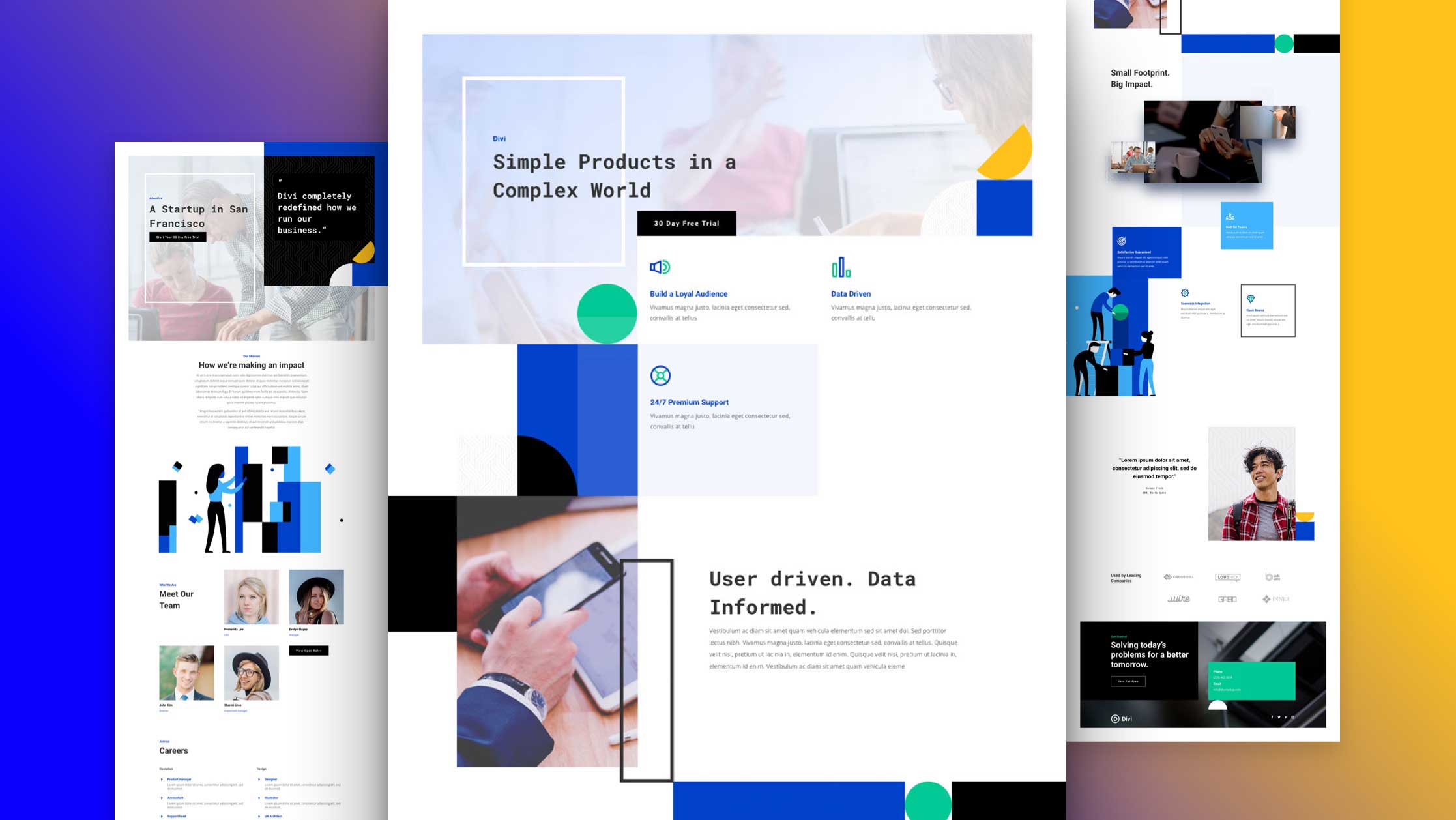 Náhled designu Startup
