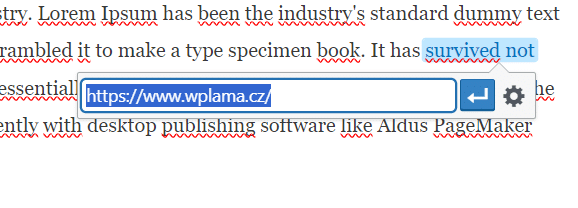 Nastavení odkazu v klasickém editoru - pokročilé